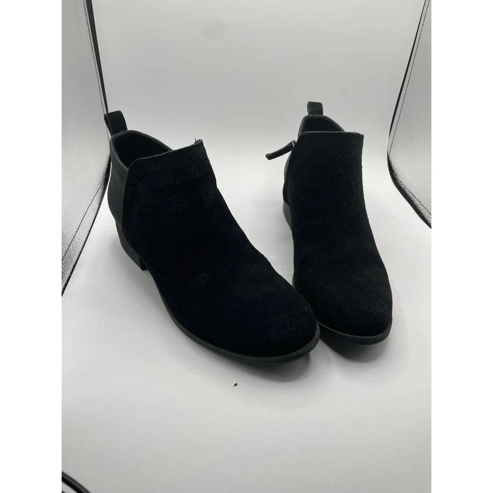 TOMS Deia Bootie in Black Suede Women's Boots Size W6.5_5